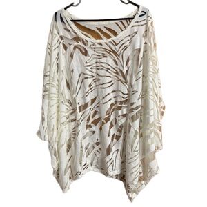 Lane Bryant Women's Lace Front Short Sleeve Top Size 3X